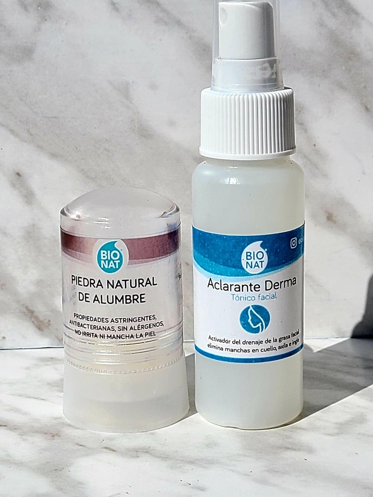 Kit Piedra de Alumbre + Aclarante derma 